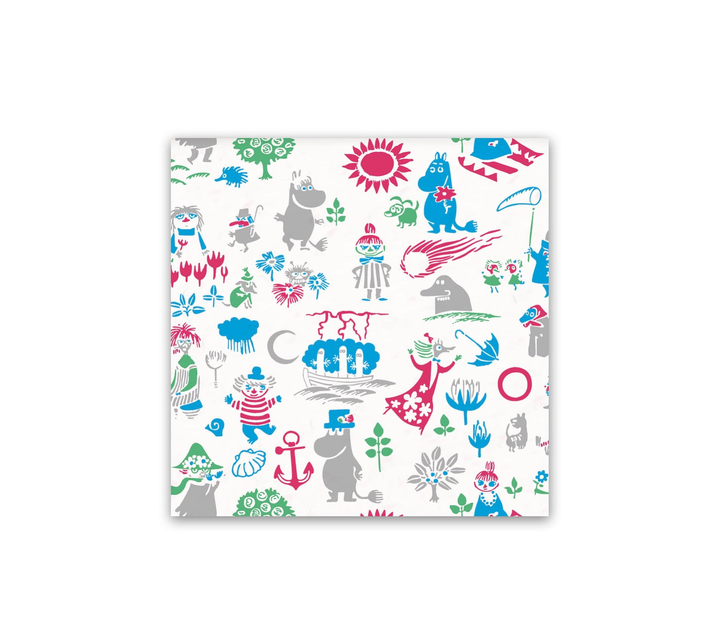 Moomin Paper Napkins - Pattern White