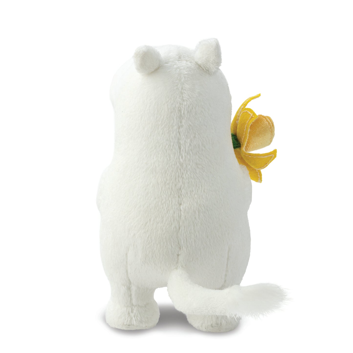 Moomintroll Plush w/ Yellow Flower - Small 6.5"