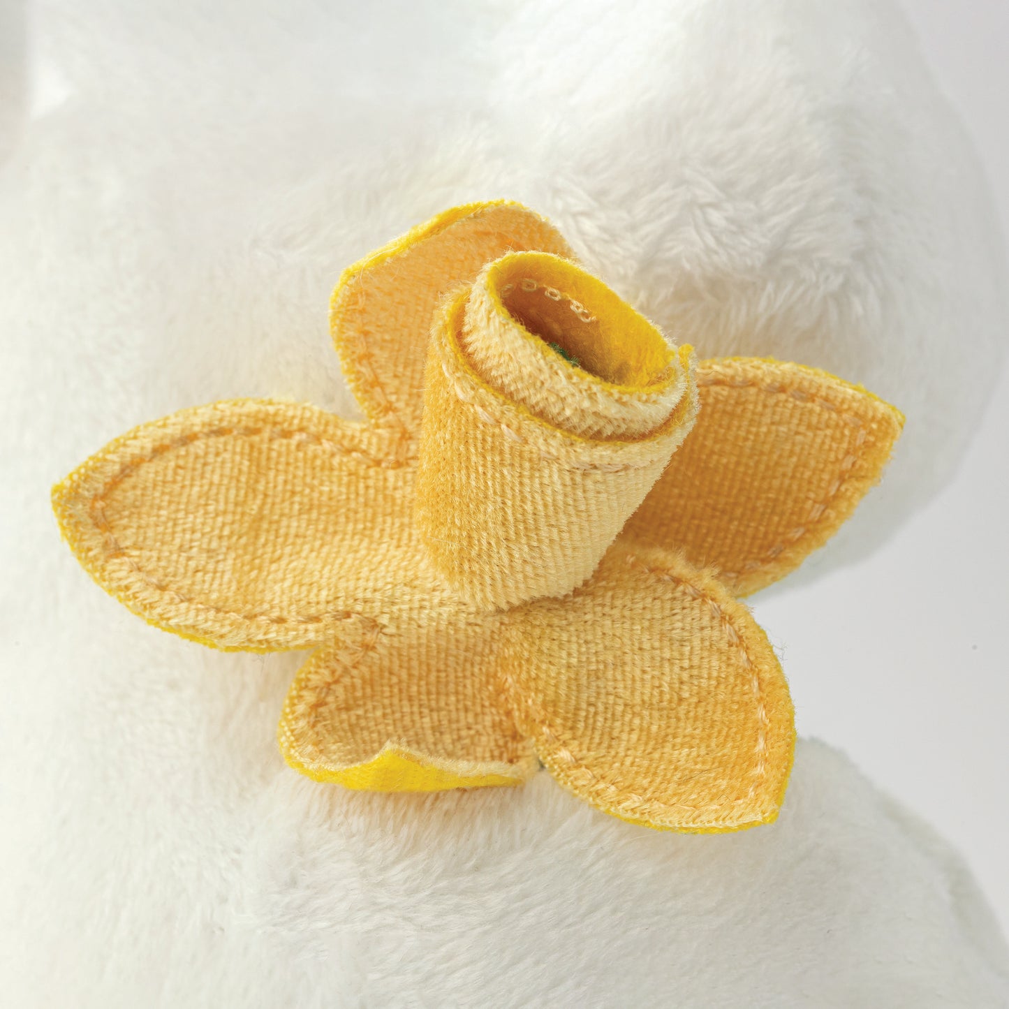 Moomintroll Plush w/ Yellow Flower - Small 6.5"
