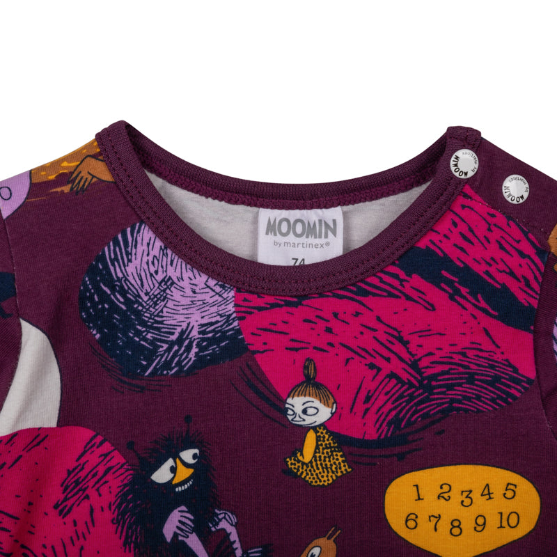 Hide & Seek Plum Baby Grow