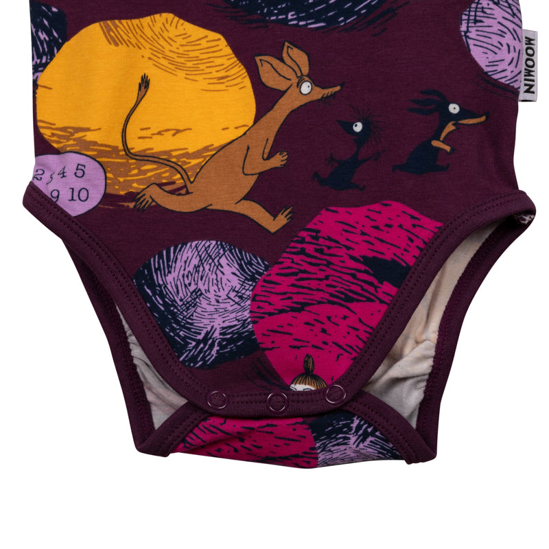 Hide & Seek Plum Baby Grow