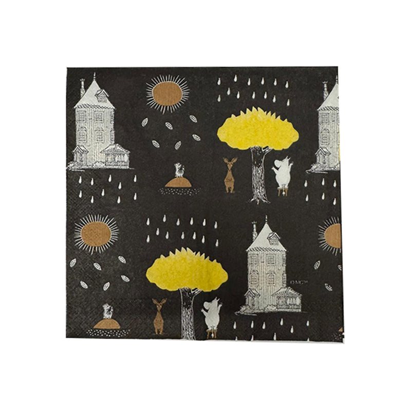 Moomin Paper Napkins - Black Tree