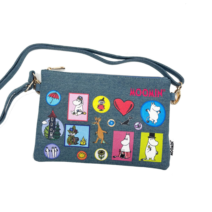 Moomin Denim Clutch Bag