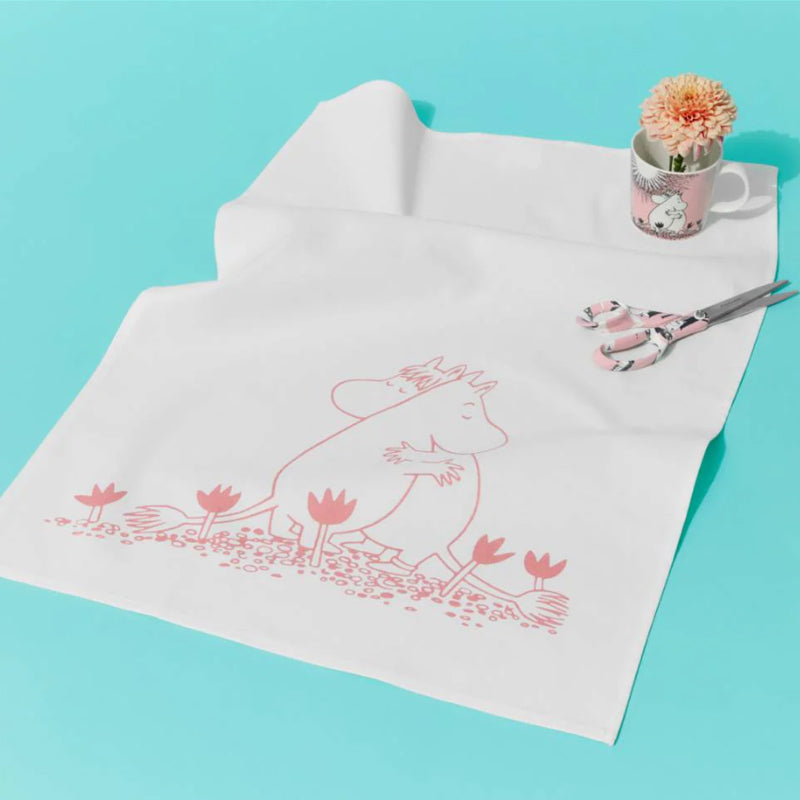 Moomin Kitchen Towel- Love, Pink
