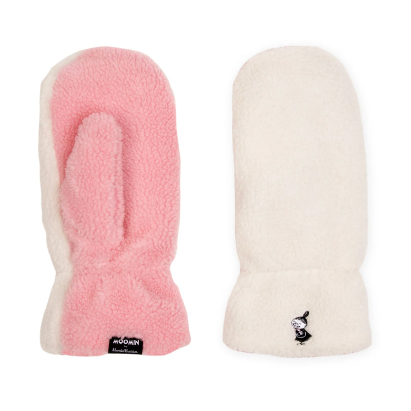 Moomin Fluffy Adult Mittens - Little My (White/Pink)