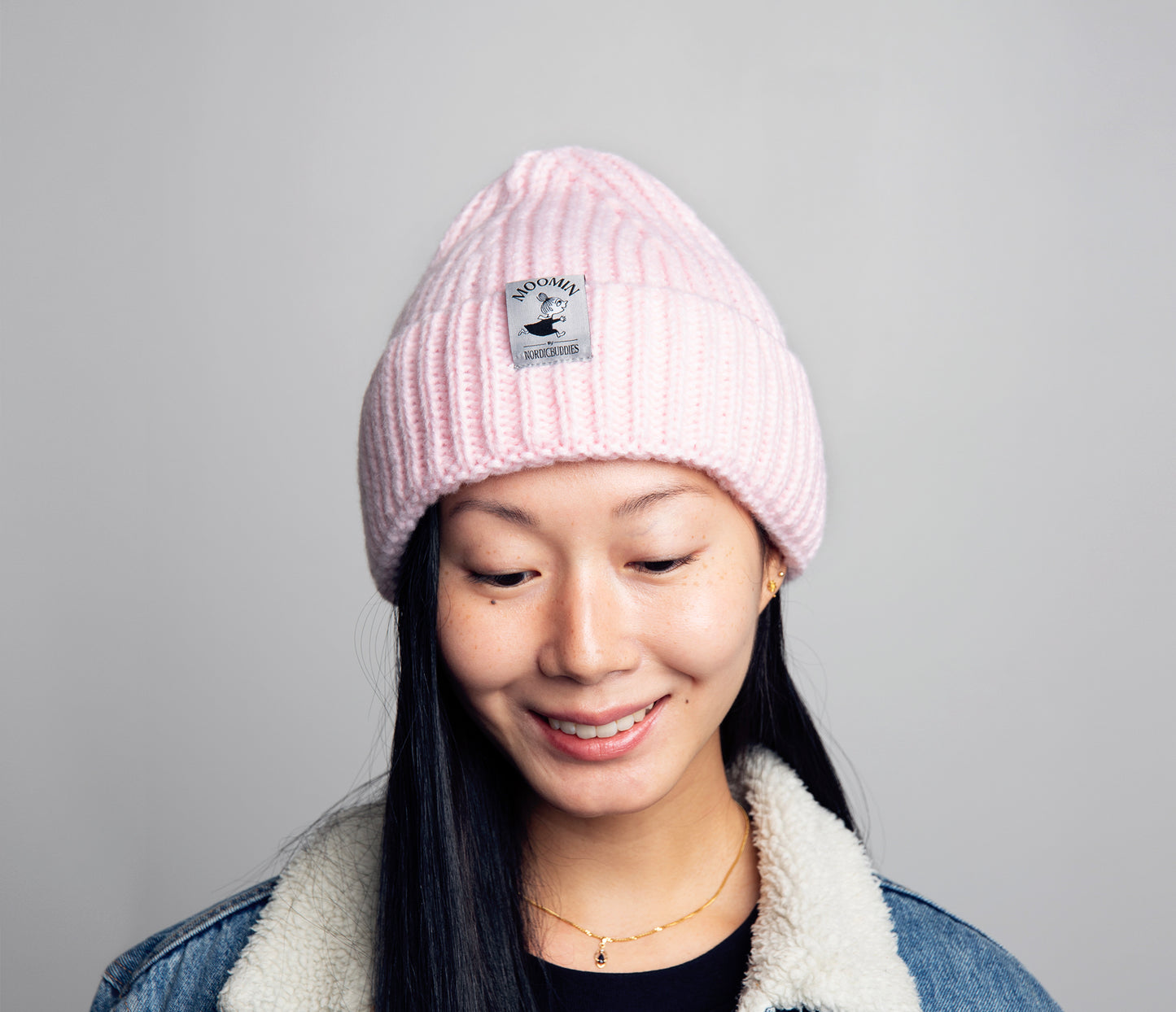 Moomin Adult Beanie Hat - Little My Pink