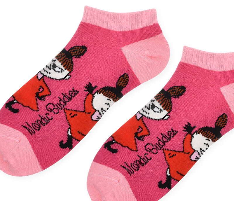 Moomin Ladies Ankle Socks - Little My, Pink