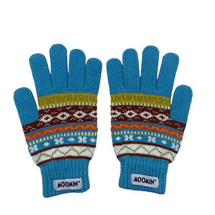 Moomin Fair Isle Gloves - Moomintroll