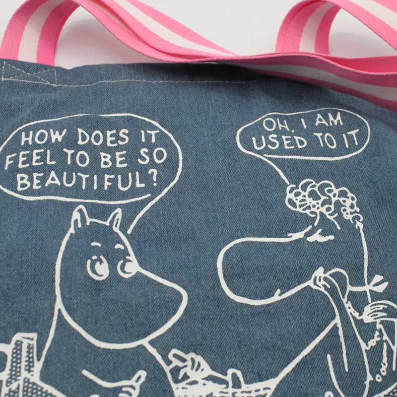 Moomin Denim Tote Bag - "How Does It Feel..."