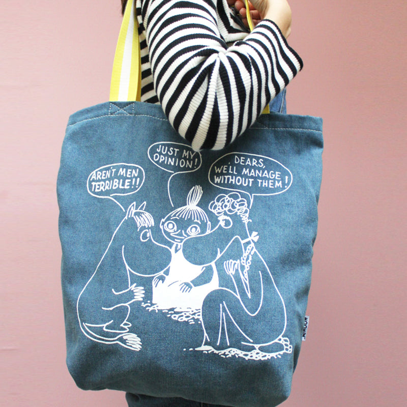 Moomin Denim Tote Bag - "Aren't Men Terrible"
