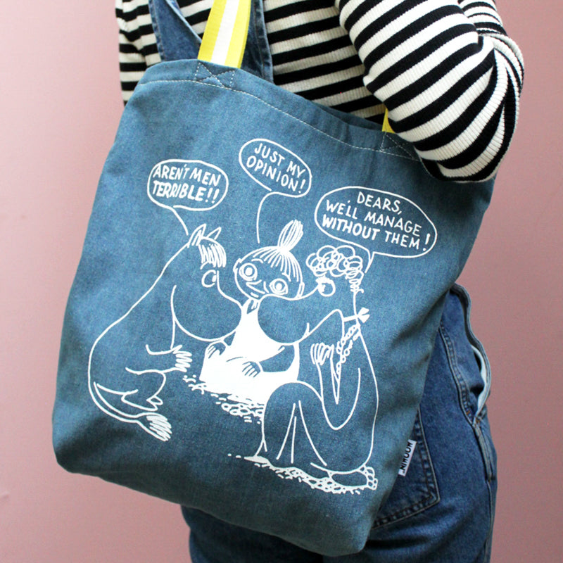 Moomin Denim Tote Bag - "Aren't Men Terrible"