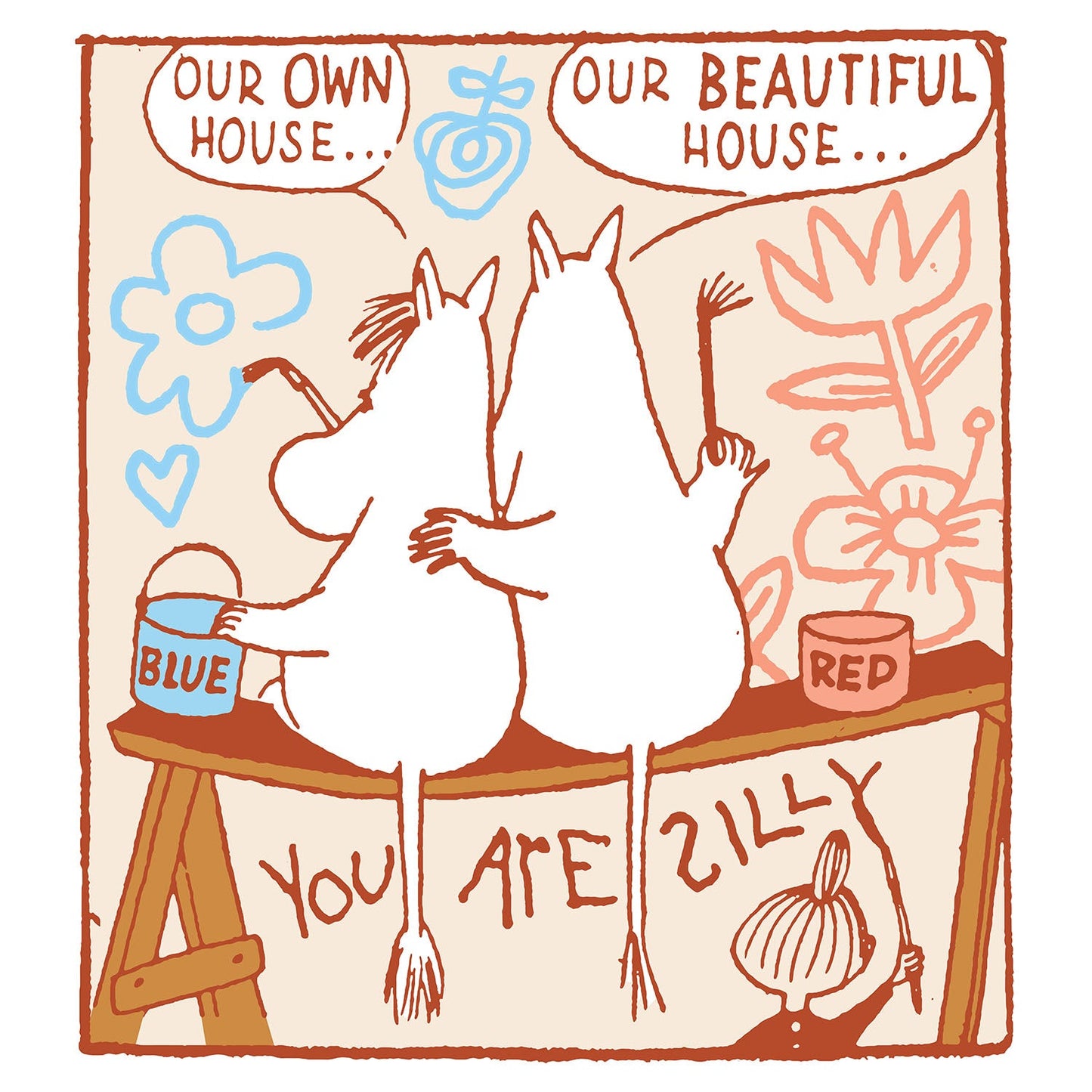 Moomin Square Greeting Card - Own Home