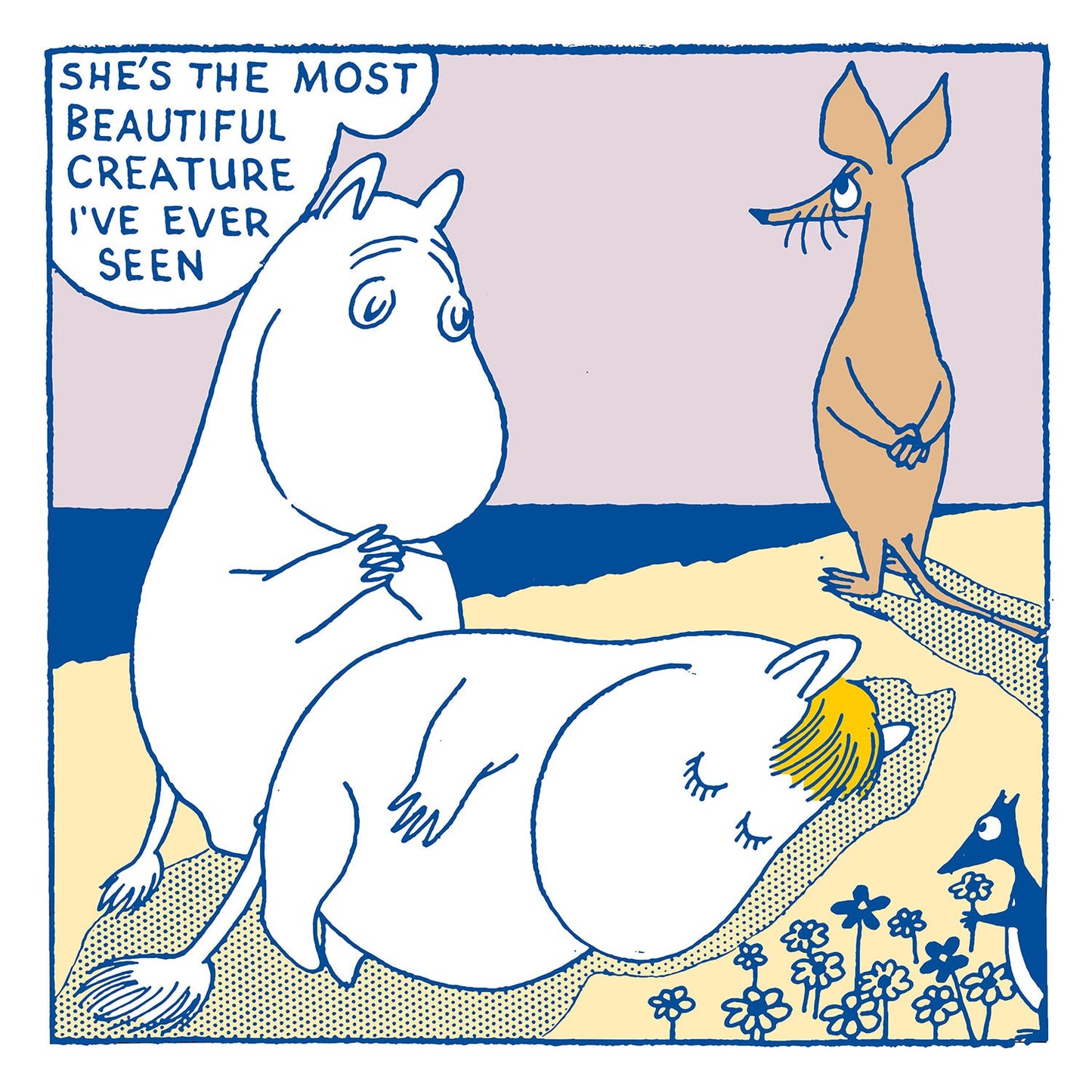 Moomin Square Greeting Card - Beautiful Creature
