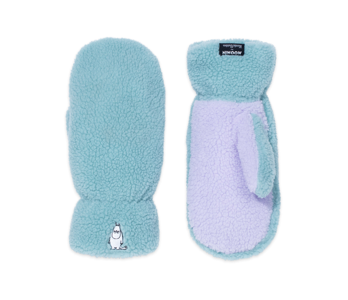 Moomin Fluffy Adult Mittens - Moomintroll Blue