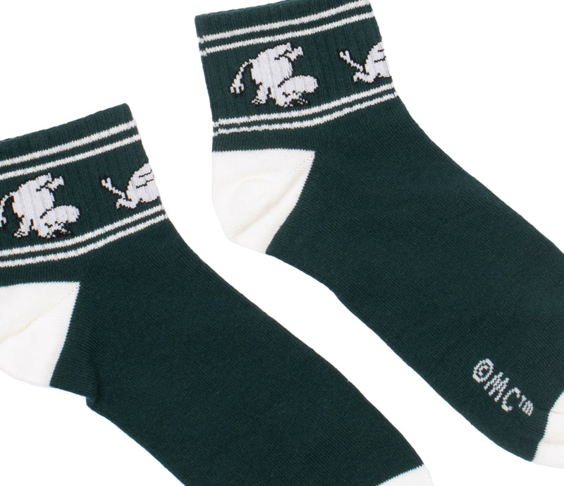 Moomin Men's Ankle Socks - Moomintroll Retro Green/White
