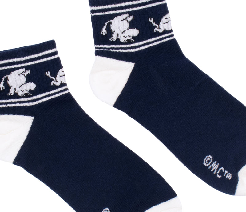 Moomin Men's Ankle Socks - Moomintroll Retro Blue/White