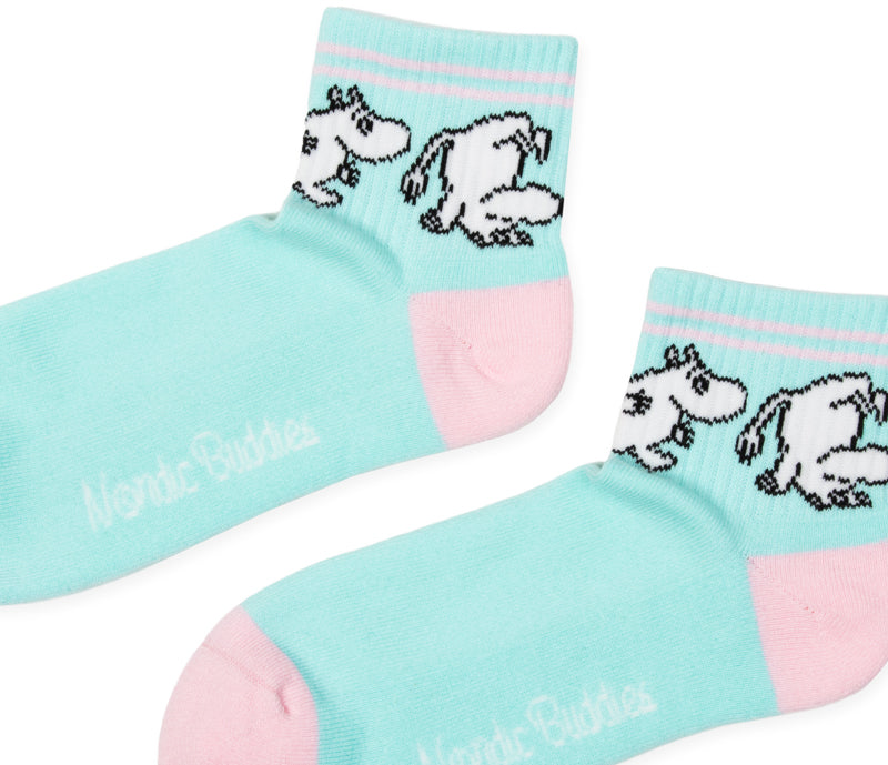 Moomin Ladies Ankle Socks - Retro, Turquoise