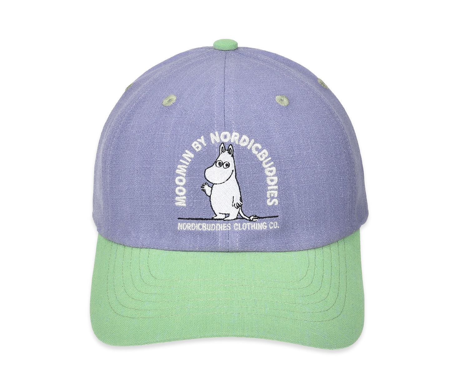 Moomin Baller Dad Cap - Moomintroll Pastel Green and Lilac