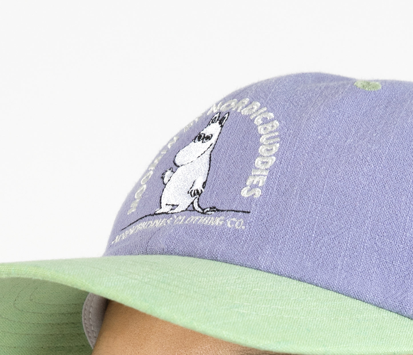 Moomin Baller Dad Cap - Moomintroll Pastel Green and Lilac