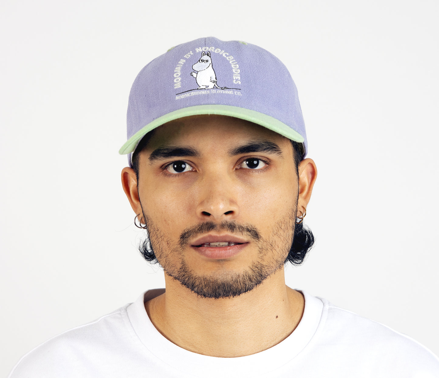 Moomin Baller Dad Cap - Moomintroll Pastel Green and Lilac