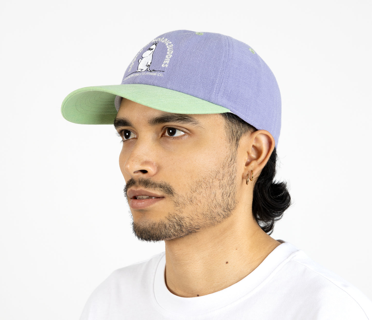 Moomin Baller Dad Cap - Moomintroll Pastel Green and Lilac