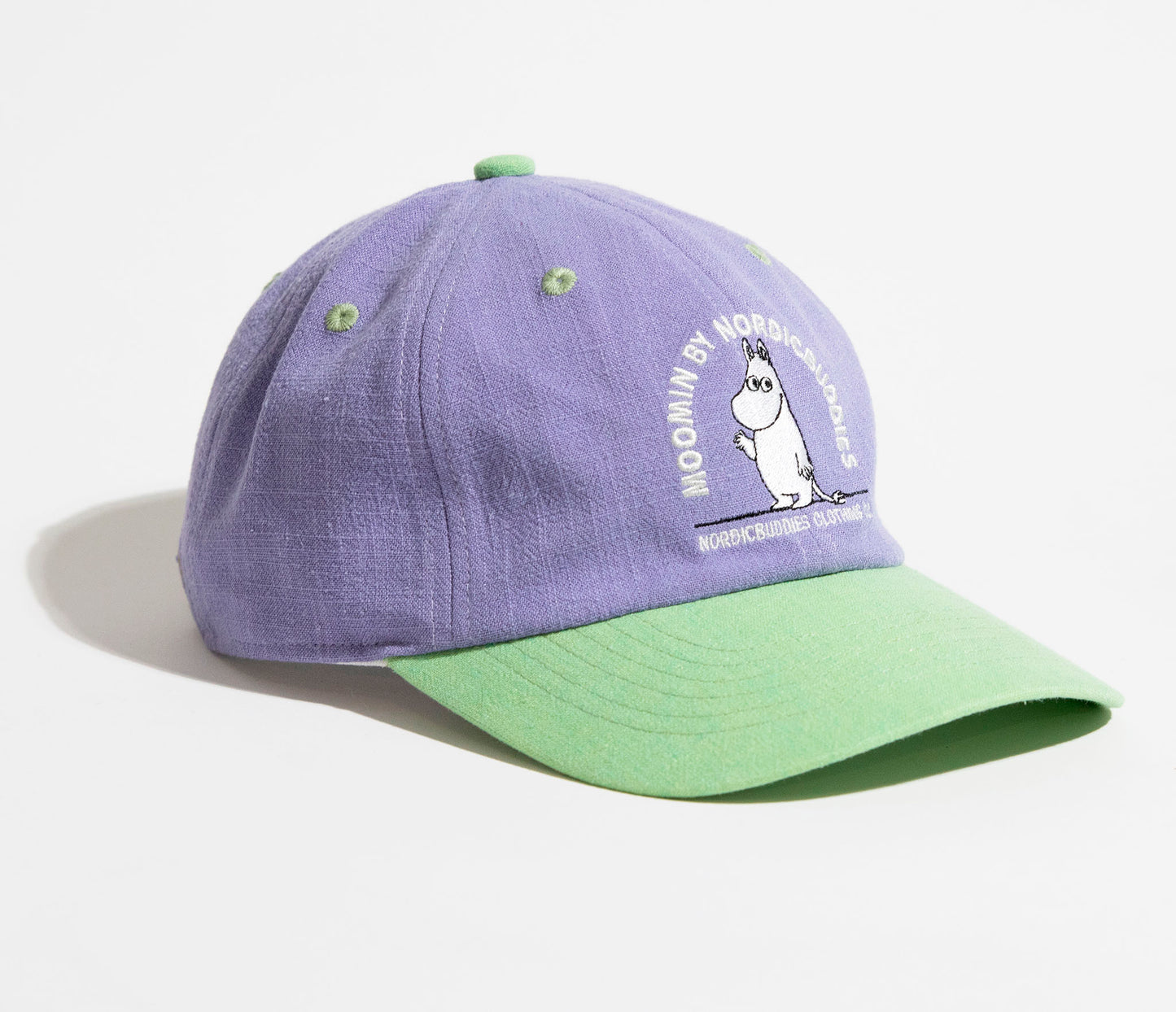 Moomin Baller Dad Cap - Moomintroll Pastel Green and Lilac