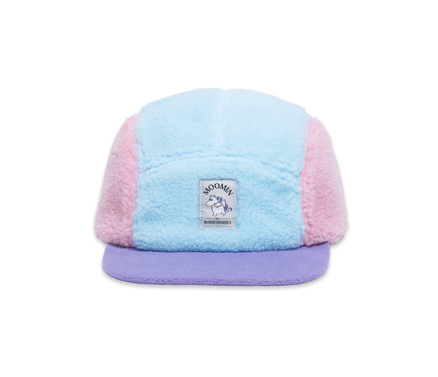 Moomin Adult 5-Panel Winter Hat - Moomintroll Pink/Lilac/Turquoise
