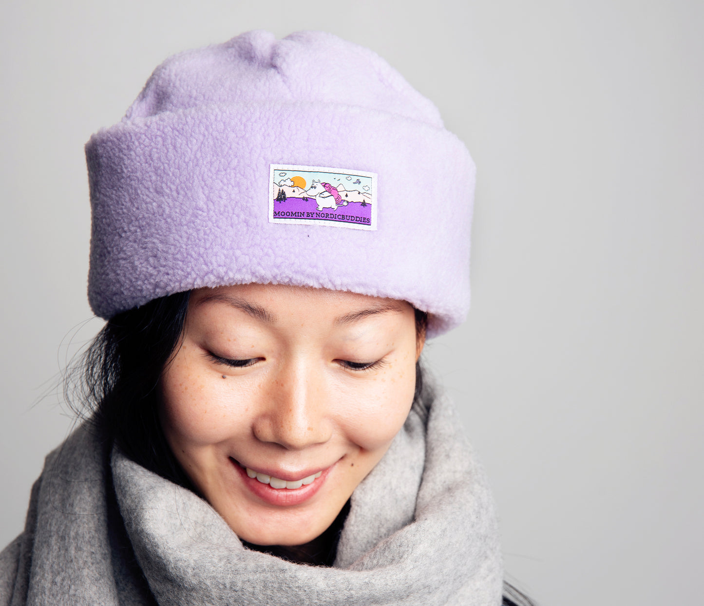 Moomin Adult Fargo Beanie Hat - Moomintroll Lilac