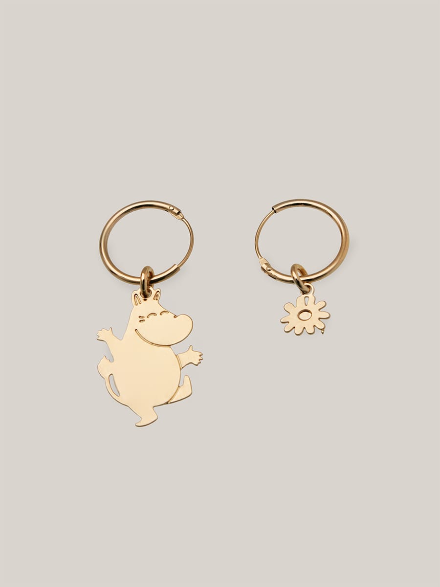 Moomin x MALAIKARAISS - Moomin & Flower Hoop Earring