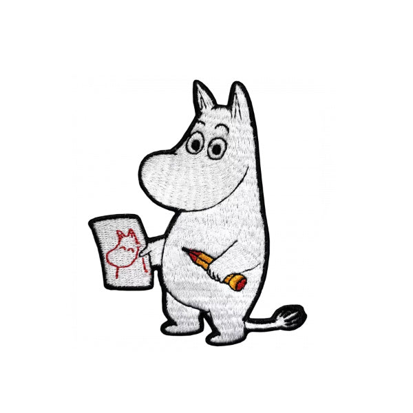 Sew On Patch - Moomintroll Drawing