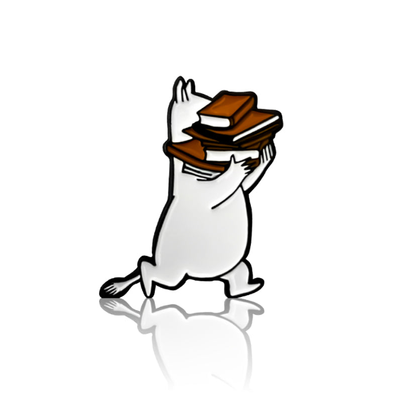 Moomin Enamel Pin Badge - Moomin with Books