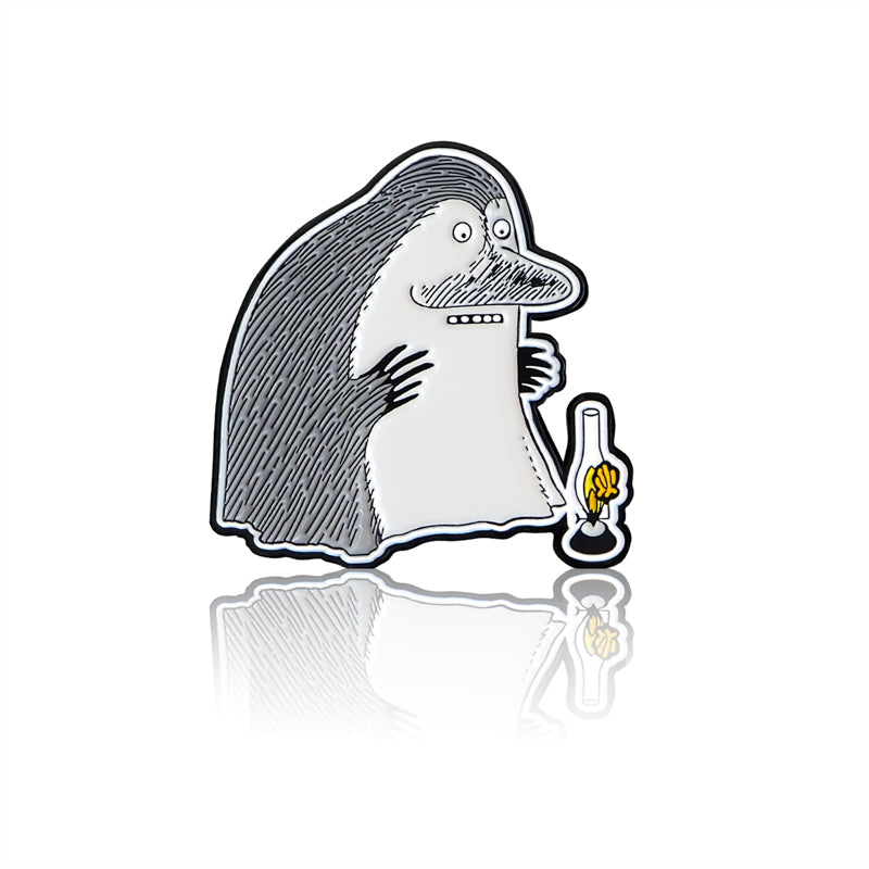 Moomin Enamel Pin Badge - Groke with Lamp