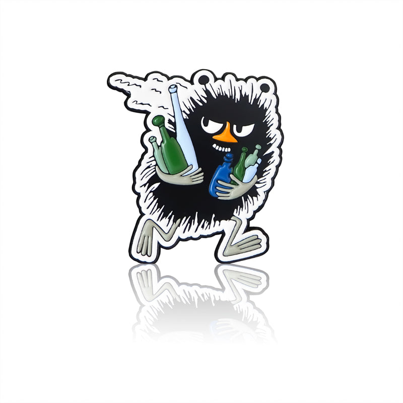 Moomin Enamel Pin Badge - Stinky with Bottles