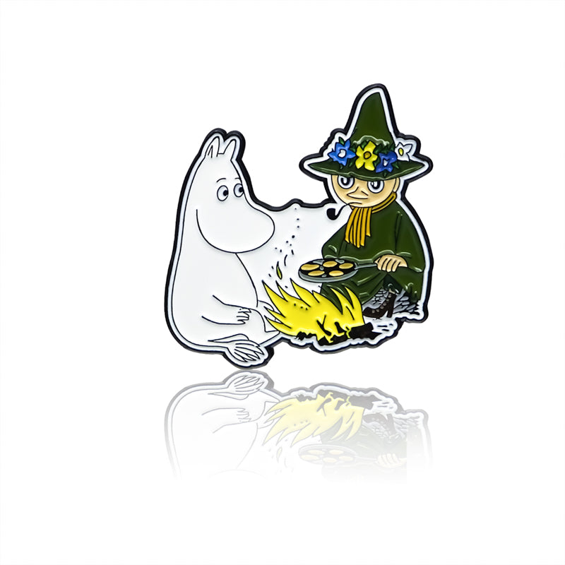 Moomin Enamel Pin Badge - Moomin and Snufkin at the Campfire