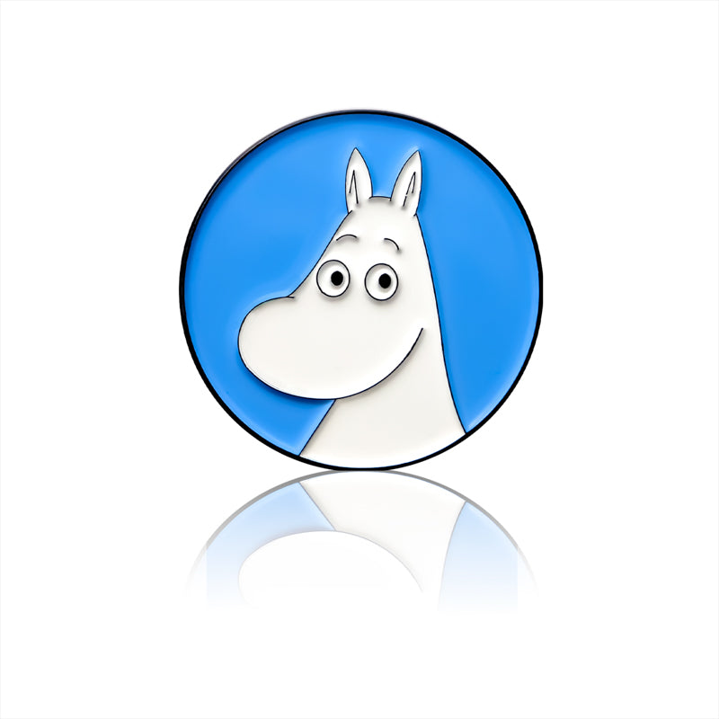 Moomin Enamel Pin Badge - Moomintroll Blue Background