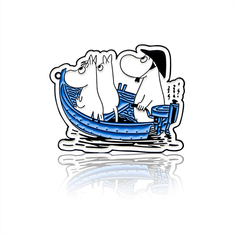 Moomin Enamel Pin Badge - Family on a Boat