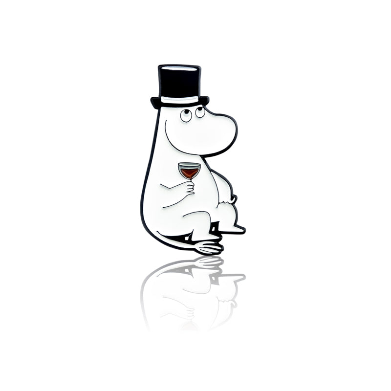 Moomin Enamel Pin Badge - Moominpappa with Wine Glass