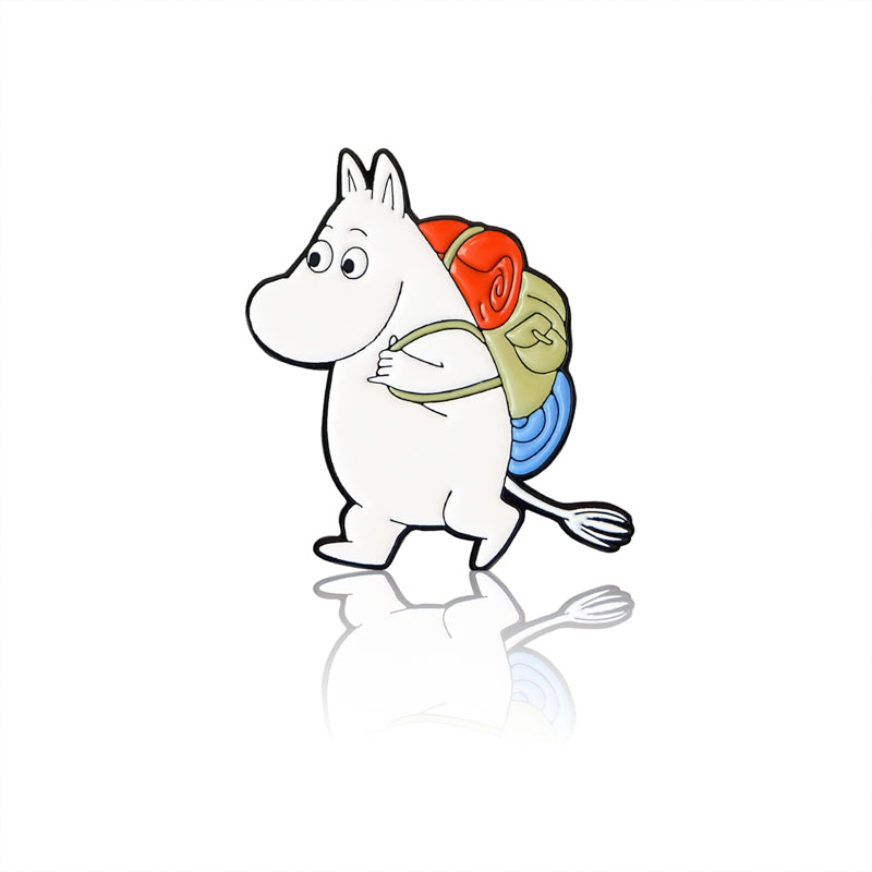 Moomin Enamel Pin Badge - Moomintroll with Backpack
