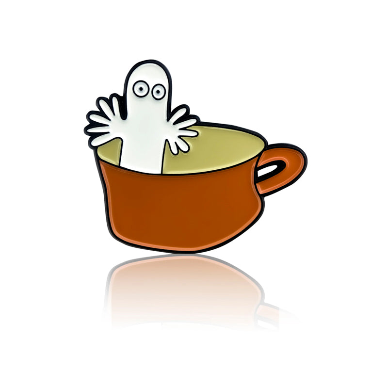 Moomin Enamel Pin Badge - Hattifattener in a Mug