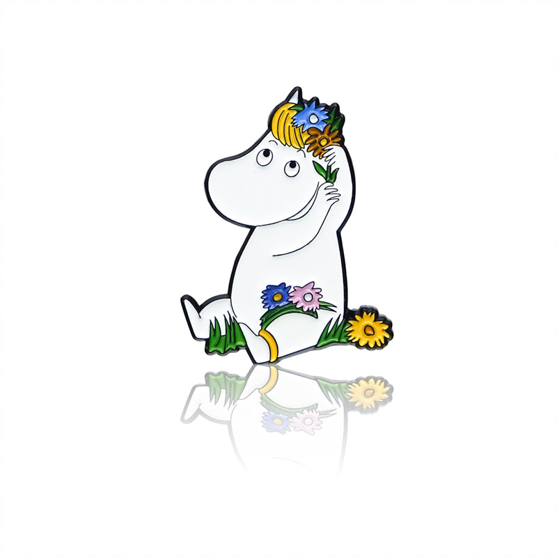 Moomin Enamel Pin Badge - Snorkmaiden with Flowers