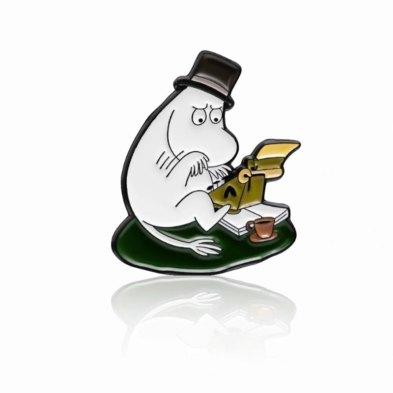 Moomin Enamel Pin Badge - Pappa Typewriter