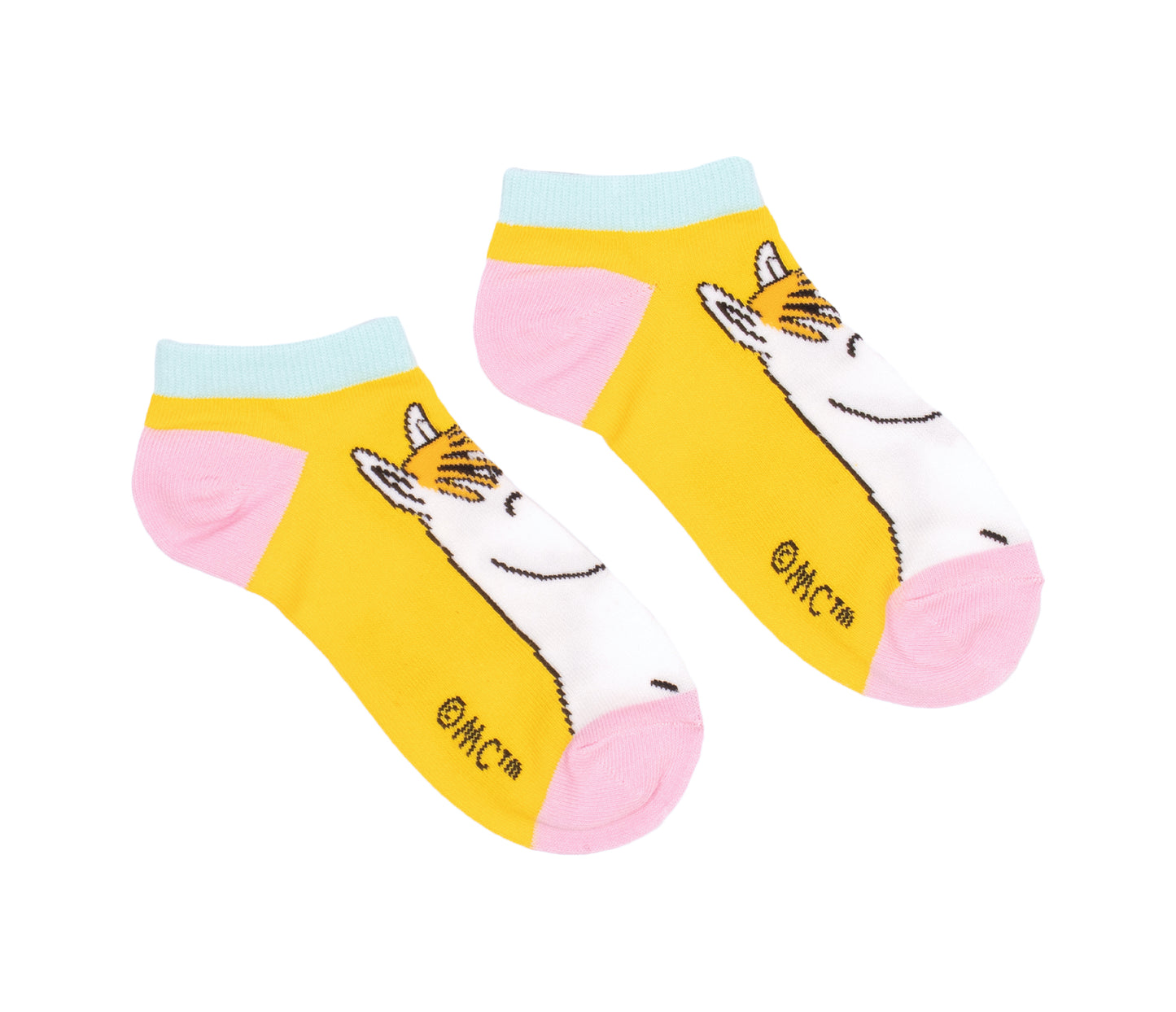 Moomin Ladies Ankle Socks - Happy Snorkmaiden Yellow/Pink/Blue