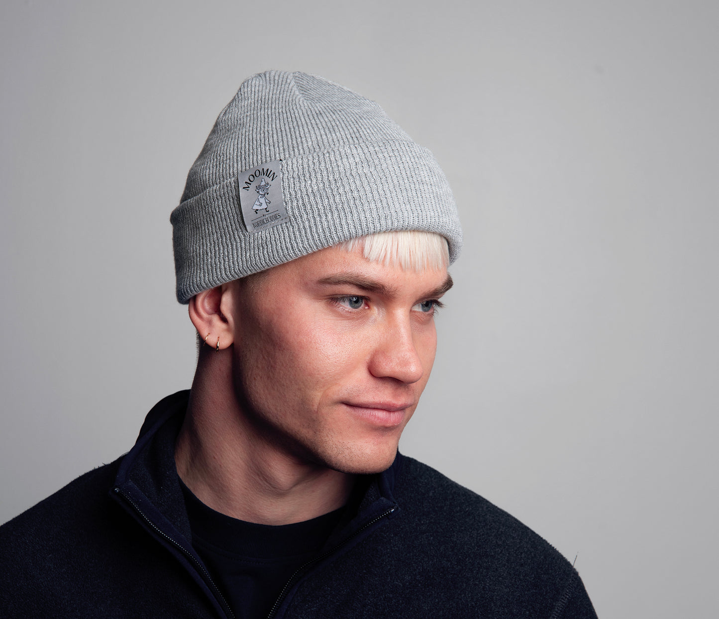 Moomin Adult Beanie Hat - Snufkin Grey