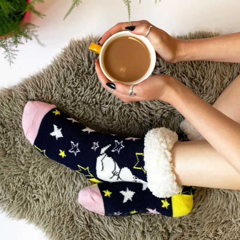 Moomin Slipper Socks With Star Design