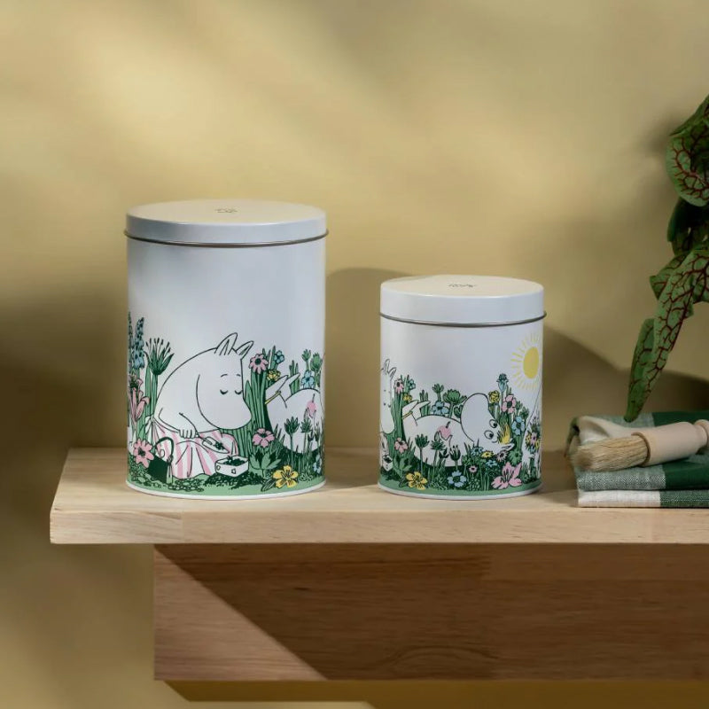 Moomin Garden Tin Round (Large)