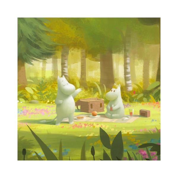 Moomin Square Greeting Card - Picnic Animation