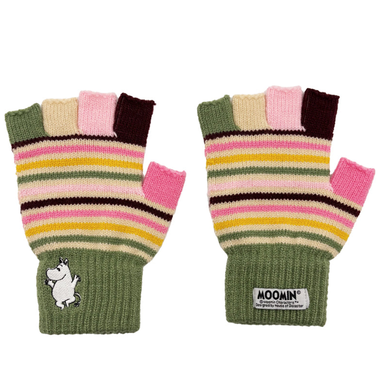 Moomin Stripy Fingerless Gloves