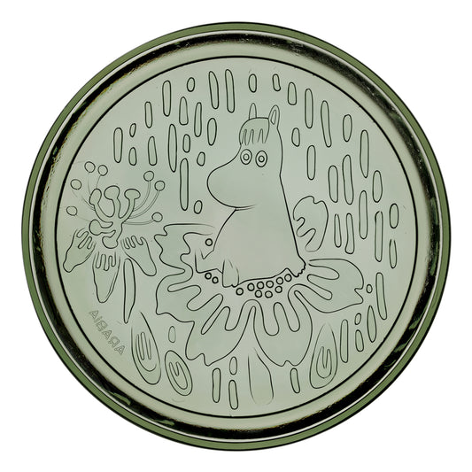 Moomin Pine Green Glass Plate - Moomin Arabia