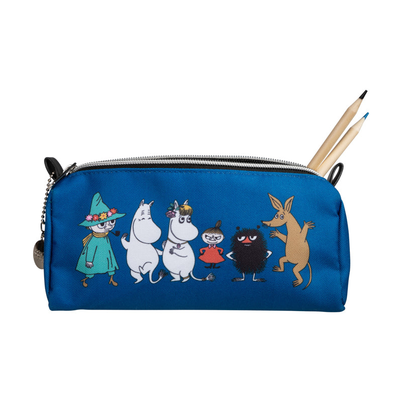 Moomin Ruttu Pencil Case - Friends, Blue