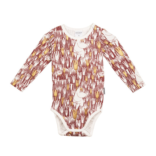 Golden Lily Burgundy Baby Grow